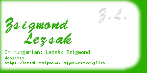 zsigmond lezsak business card