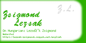 zsigmond lezsak business card